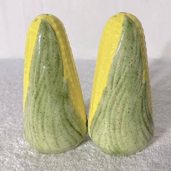 Vintage Ceramic Corn On The Cob Salt &  Pepper Shakers - Picture 4 of 7